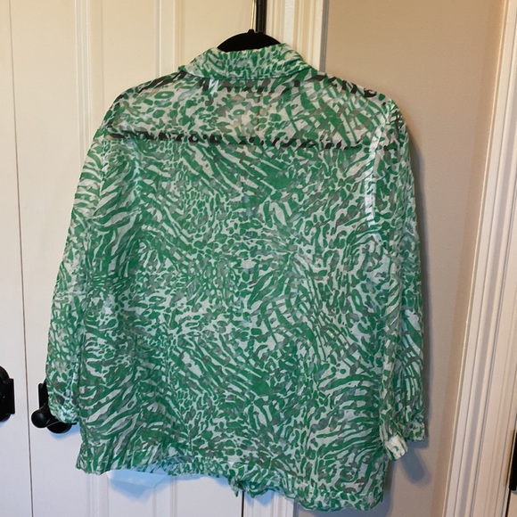 Chicos Sheer Zebra Print Jacket - Picture 4 of 5